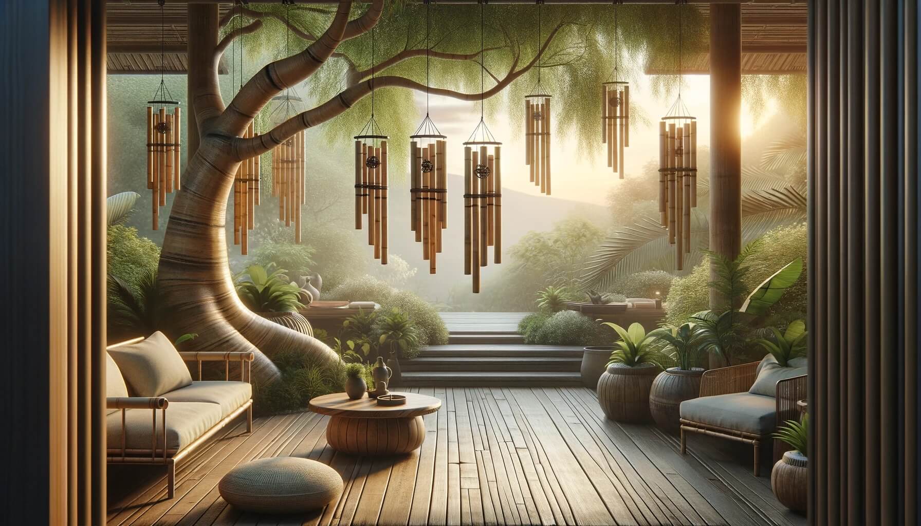 Enhancing Outdoor Spaces With Soothing Bamboo Wind Chimes A