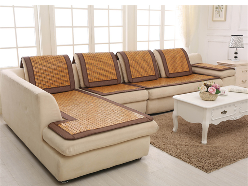 Keset sofa mahjong bambu warna kopi
